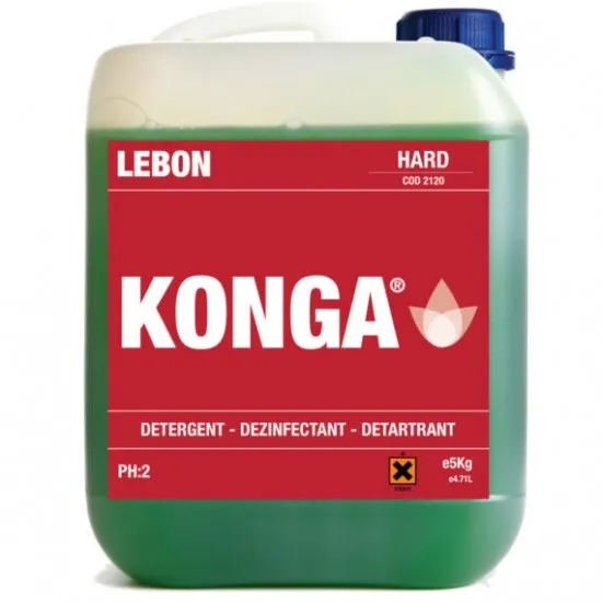 Detergent dezinfectant si detartrant, Konga Hard, 5L -Aviz biocid Detergent dezinfectant si detartrant, Konga Hard, 5L -Aviz biocid