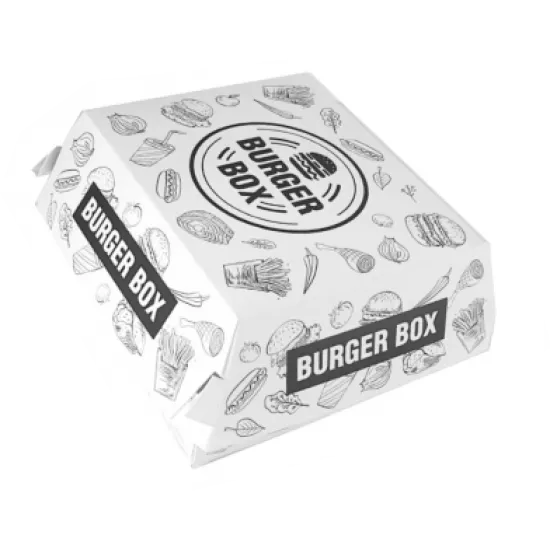 Set de 100 bucati, Hamburger box Urban, 11.7x10.6x9cm mediu - 100 buc.