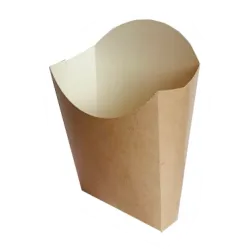 Set de 100 bucati, Cutie cartofi kraft, 11.5x11cm medie