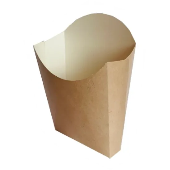 Set de 100 bucati, Cutie cartofi kraft, 11.5x11cm medie