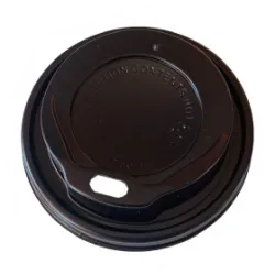 Capace negre pentru pahare de 8 si 12 oz pentru bauturi calde, 100 buc/set