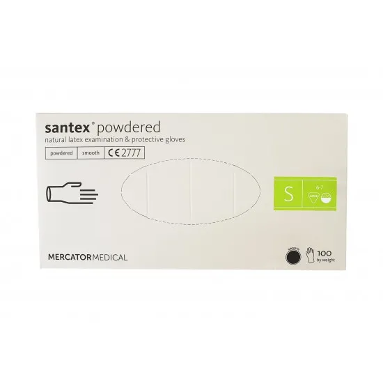 Manusi Santex din Latex pudrate 100buc/cutie