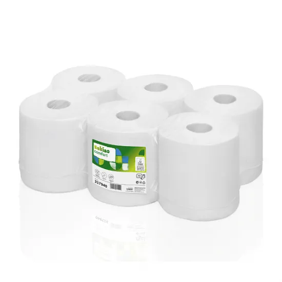 Rola prosop autocut Satino Comfort, 2 straturi, alba, 150 m, 6 role/bax Rola prosop autocut Satino Comfort, 2 straturi, alba, 150 m, 6 role/bax