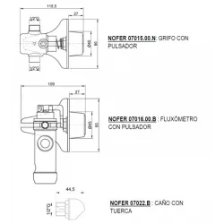 Kit robinet antivandalism pentru modele compacte 13123 și 13124 – alamă cromată și inox, NOFER Kit robinet antivandalism pentru modele compacte 13123 și 13124 – alamă cromată și inox, NOFER