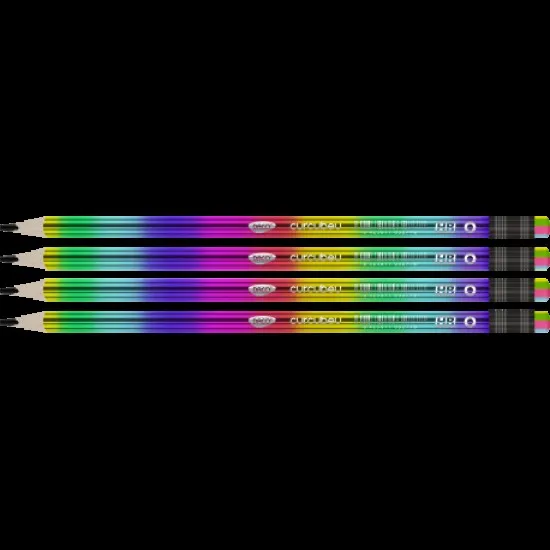 Creion negru cu radiera curcubeu daco cg108 Creion negru cu radiera curcubeu daco cg108