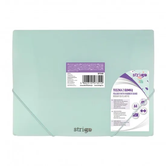 Mapa Strigo A4 cu elastic, PASTEL MENTA Mapa Strigo A4 cu elastic, PASTEL MENTA