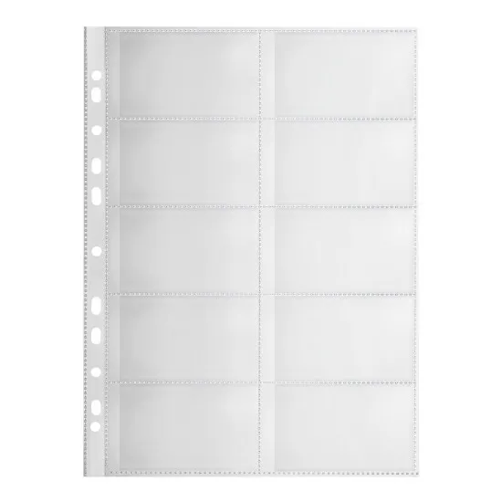 File de protectie Falken, pentru carti de vizita, 120 microni, 10 bucati/set
