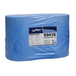 Rola lavete industriale, Celtex 59618, 3 straturi, hartie albastra, 500 portii/rola, 2 role/set Rola lavete industriale, Celtex 59618, 3 straturi, hartie albastra, 500 portii/rola, 2 role/set