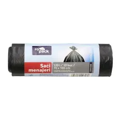 Saci menajeri, 120 litri, 70 x 105 cm, 10 bucati/rola Saci menajeri, 120 litri, 70 x 105 cm, 10 bucati/rola