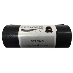 Saci menajeri LDPE, 120 l, negru, 10 bucati/rola Saci menajeri LDPE, 120 l, negru, 10 bucati/rola