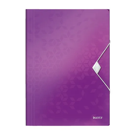 Mapa cu elastic Leitz WOW, PP, A4, 150 coli, mov Mapa cu elastic Leitz WOW, PP, A4, 150 coli, mov