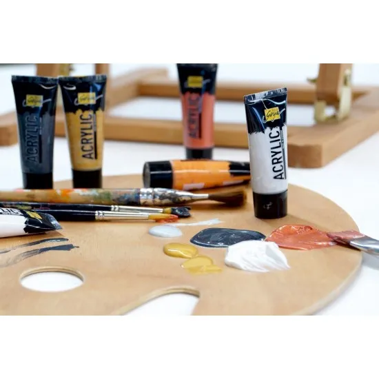 Vopsea acrilică Solo Goya Effect Colors, set 8 buc x 100 ml