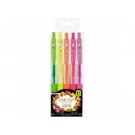 Pix cu gel Sarasa Neon 5 culori/set Zebra