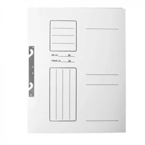 Dosar din carton duplex cu incopciat 1/1, alb Dosar din carton duplex cu incopciat 1/1, alb