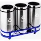 RESIGILAT 1 - Set 3 cosuri colectare selectiva din inox, 45L/recipient RESIGILAT 1 - Set 3 cosuri colectare selectiva din inox, 45L/recipient