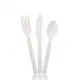 Set de tacamuri, BIO CPLA, Lingura + Furculita + Cutit + Servetel - 100 buc/set Set de tacamuri, BIO CPLA, Lingura + Furculita + Cutit + Servetel - 100 buc/set